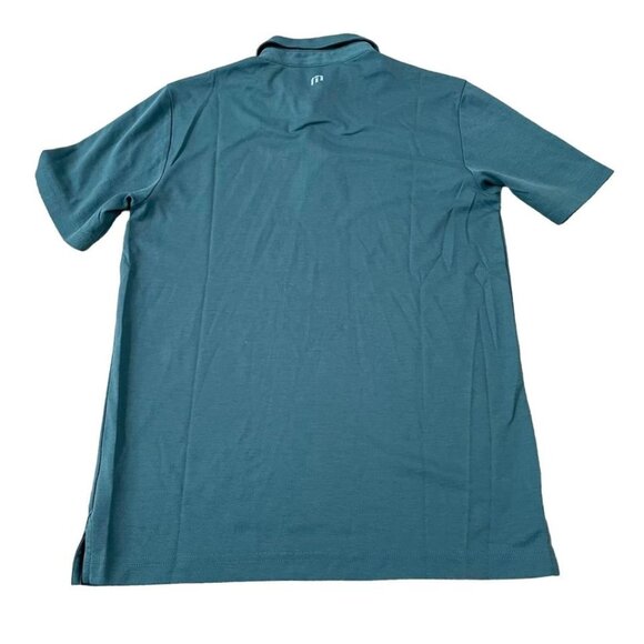 Travis Mathew Polo Golf Shirt Men’s Size Small Green Chest Stripes Classic Prepp - Picture 5 of 5